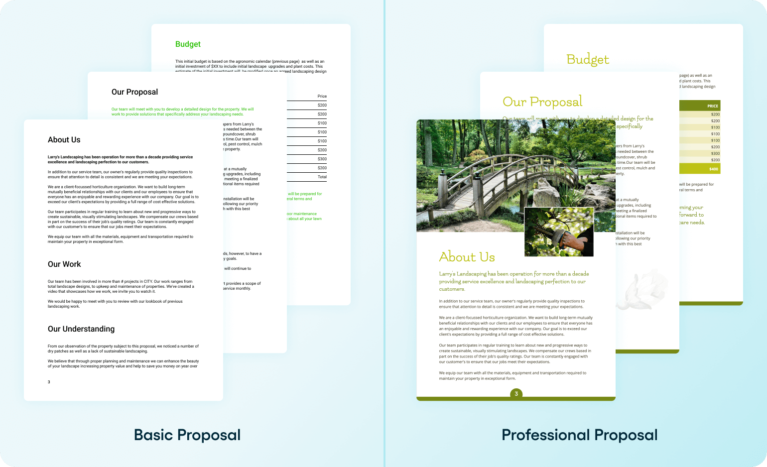 How to Write a Landscaping Proposal - Basic vs Professional