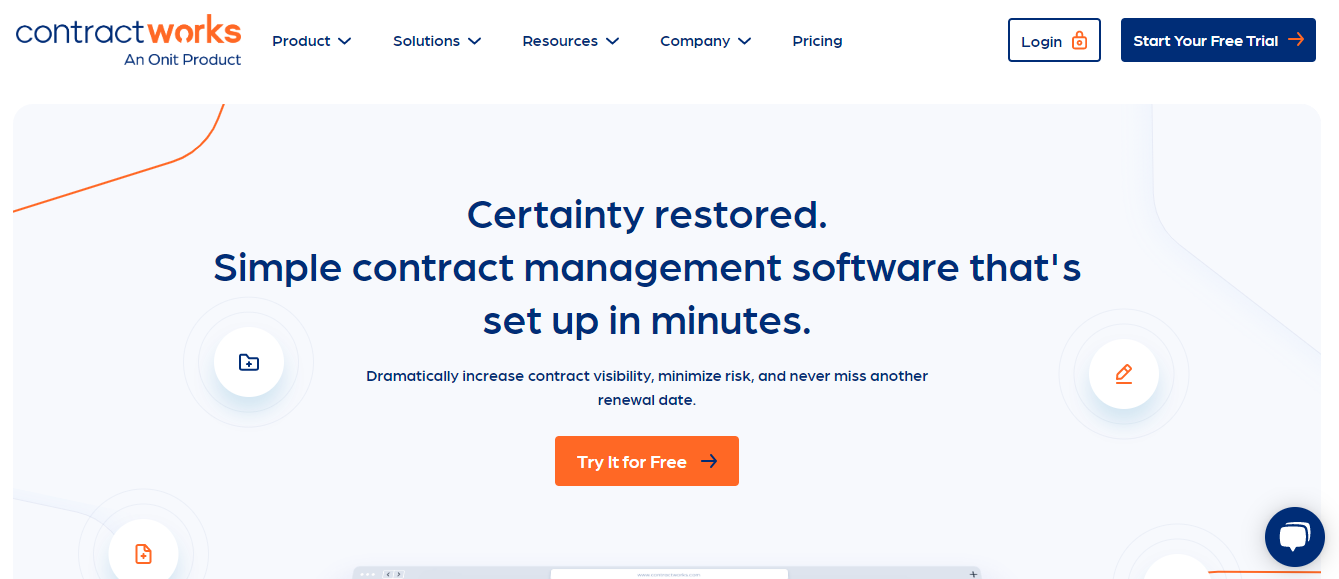 Contract works homepage