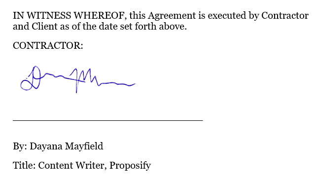Signing document