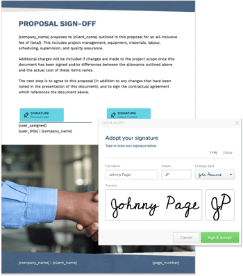 Proposify Electronic Signature