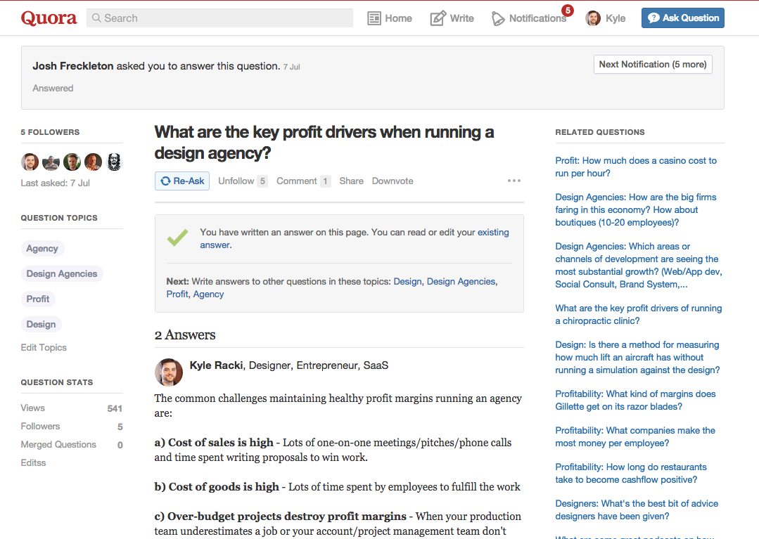 generating leads from quora
