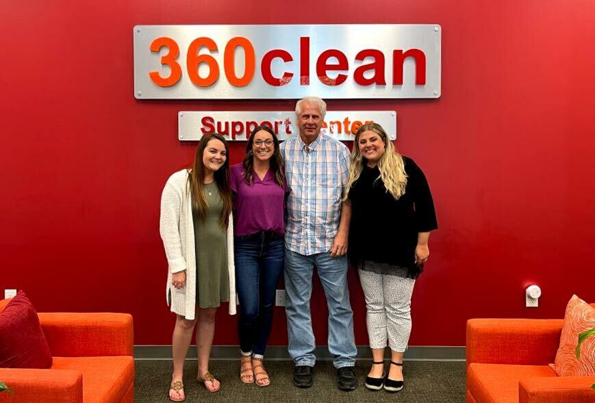 small group photo of 360clean team